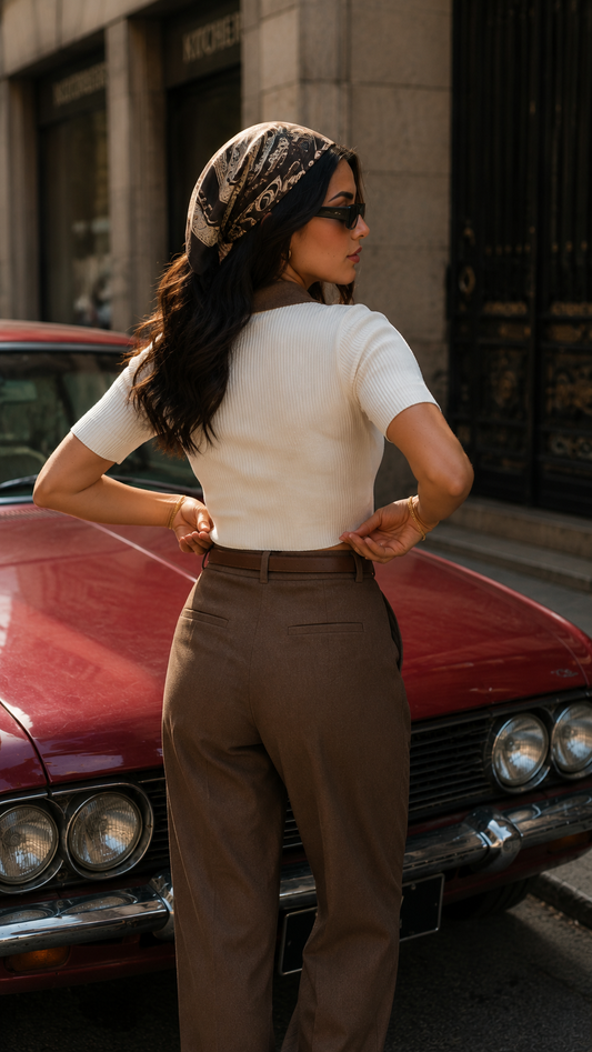 White Polo Crop Top (Vacation Specials)