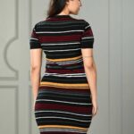 Multi-Coloured Stripe Premium Dress