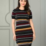 Multi-Coloured Stripe Premium Dress